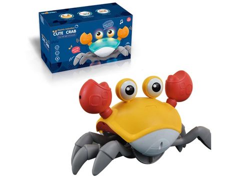 Induction electric crab with light and music, automatic obstacle avoidance and usb cable (power pack)