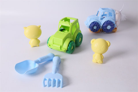 Beach soft rubber car combination beach toy