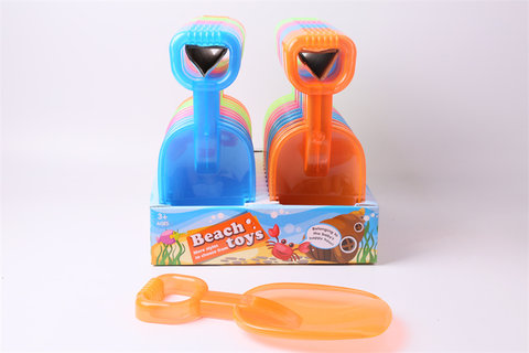 Transparent beach tools, beach toys