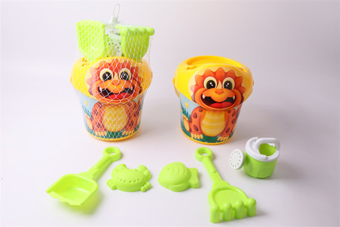 Beach Dinosaur Bucket 7-Piece Beach Toy Set
