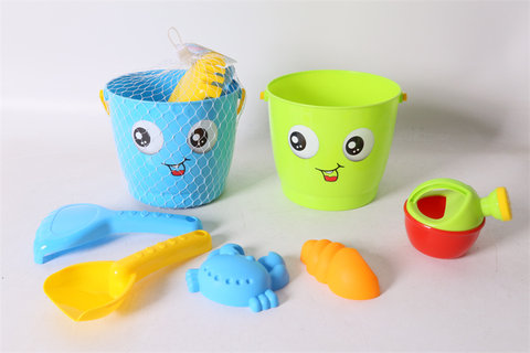Mini Octopus emoji bucket beach toy
