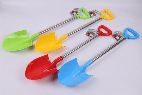 Beach stainless steel pipe big pointed shovel beach toy