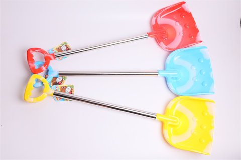 Stainless steel tube two-color large flat shovel beach toy