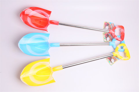 Stainless steel tube two-color large pointed shovel beach toy
