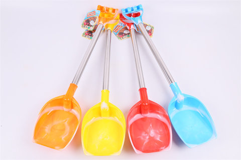 Stainless steel tube two-color small flat shovel beach toy
