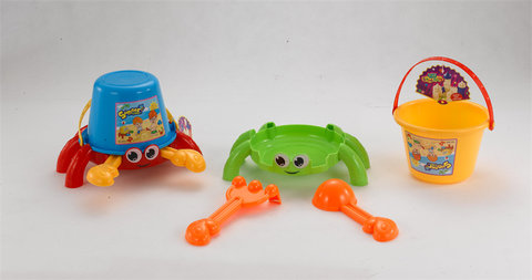 Beach crabs, beach toys