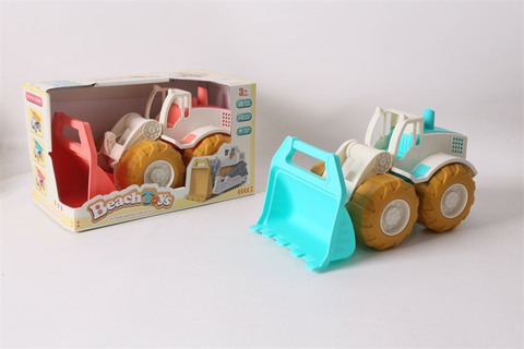 Sliding construction vehicle, beach construction vehicle, toy