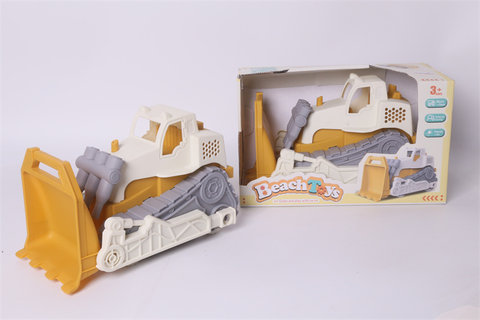 Sliding construction vehicle, beach construction vehicle, toy