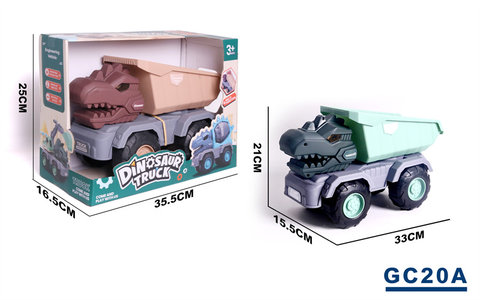 Tyrannosaurus Rex dump truck, beach engineering vehicle, toy