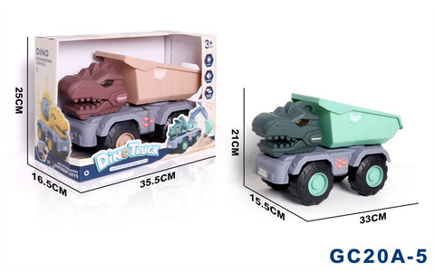 Light Tyrannosaurus Rex dump truck, beach engineering vehicle, toy