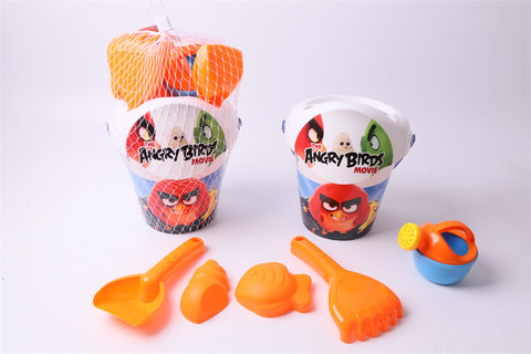Angry Birds Bucket 7-Piece Beach Toy Set