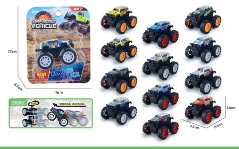 Iron large-wheel inertia stunt vehicle