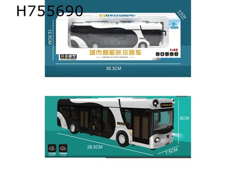1：42 Alloy car model panda bus