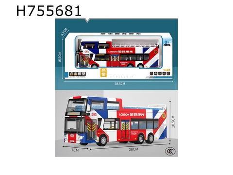 1：42 Alloy car model London sightseeing bus