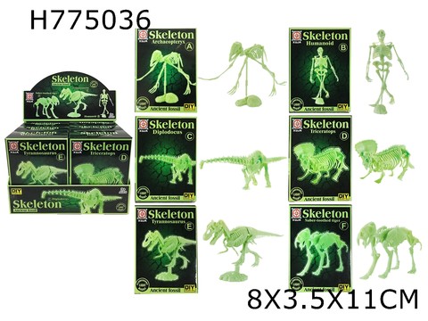 Assembling luminous dinosaur bones