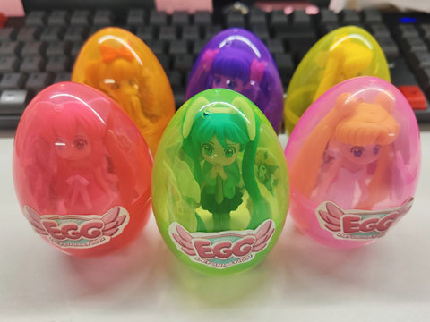 6 beautiful girl shape-changing egg anime princess dolls twist egg hand-made toys