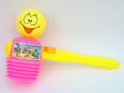 Colorful bag smiling face hammer