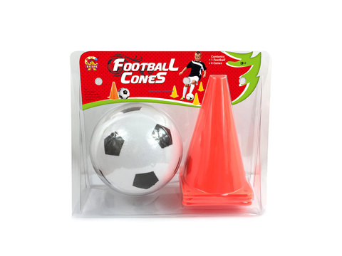 football and  4 pcs  cones  set