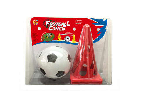 football  and cones  set