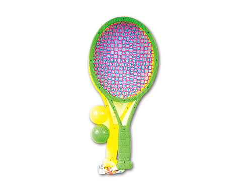 Big tennis racket with net bag
