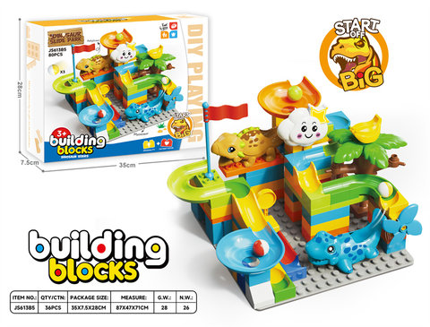 Jurassic Dinosaur Large Particle Building Blocks Puzzle Assembly Ankylosaurus Canglong Slide Blocks Compatible with Lego DIY Assembly Small Scene Toys (80PCS)