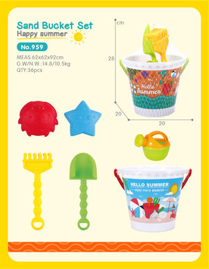 Beach bucket 6-piece set