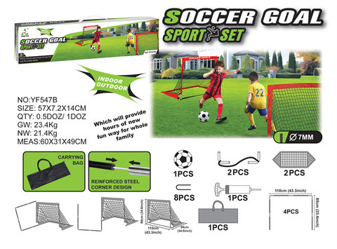 Glass fiber double football gate sports toy