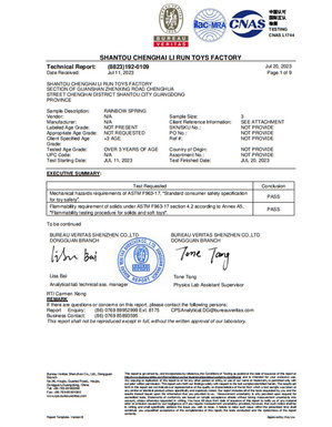 ASTM certificate