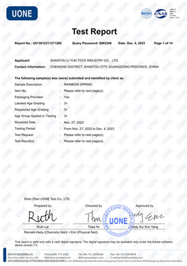 EN 71 certificate