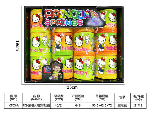 12 Spring KT Cat Rainbow Circles