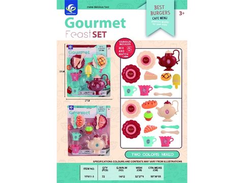 Tea set with dessert