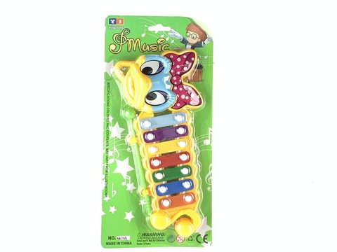 Playing piano (white, yellow, blue, pink) 4 colors mixed