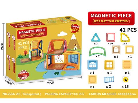Transparent magnetic block set 41pcs