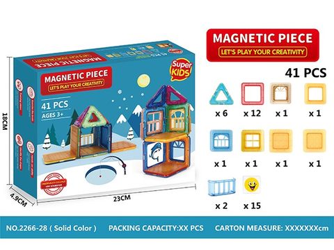 Transparent magnetic block set 41pcs