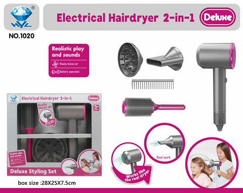 Dressing set electric hair dryer (light and sound) 2aa not included