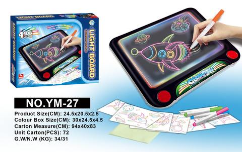 Luminous drawing board (space version)