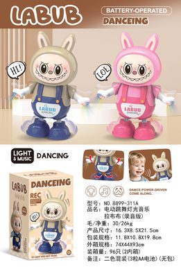 Electric dancing, lights, music, Labubu