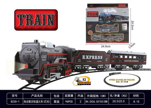 Electric simulation retro track train
