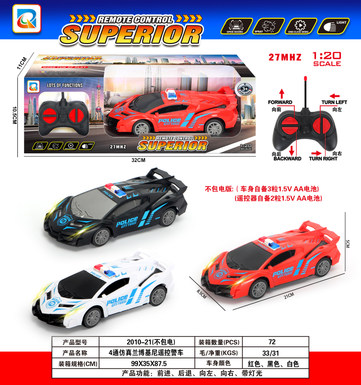 4 Tonglan simulation remote control police car