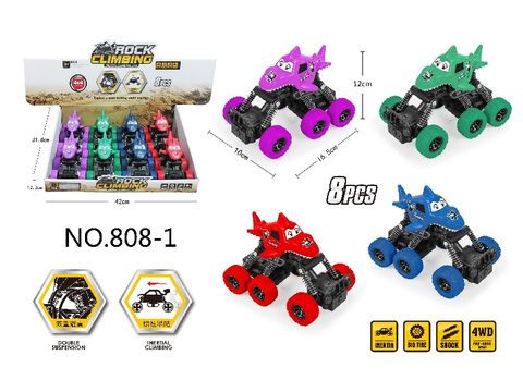 Inertial six-wheeled shark vehicle
