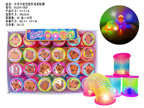 Kapibara lights flash rainbow rings