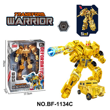 Engineering vehicle deformation robot (spray gold version)