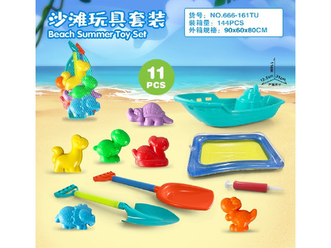 Big ship with dinosaur beach accessories + sand table