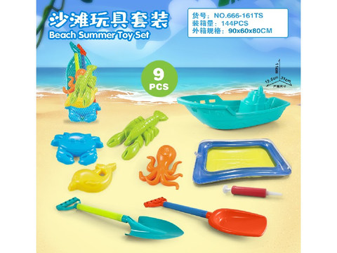 Big ship with beach accessories + sand table