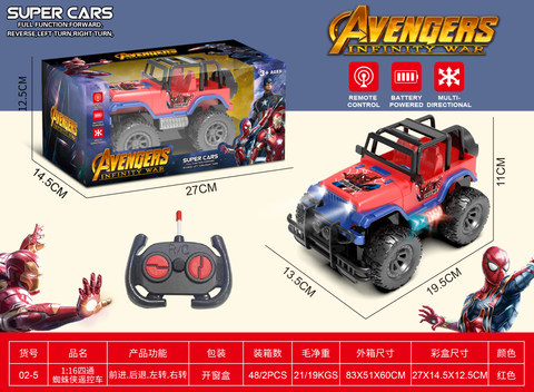 1:16 Four-way Spider-Man remote control off-road vehicle