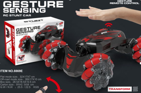 1:12 Transverse twist car; three-control intelligent sensing; gesture control/handle remote control; forward/backward/left turn/right turn/one-button twist/automatic demonstration