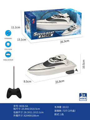 Four-way remote-controlled ship