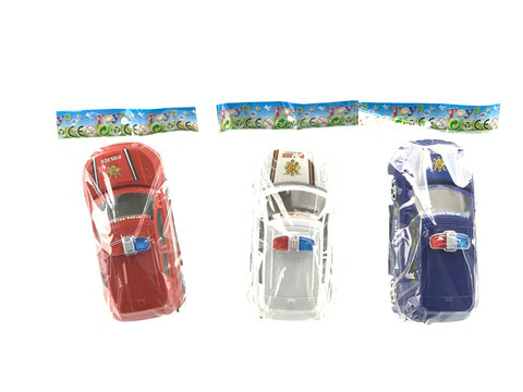 Pull-pull police car (red, blue and white mixed)
