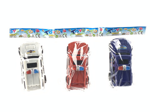Pull-pull police car (red, blue and white mixed)