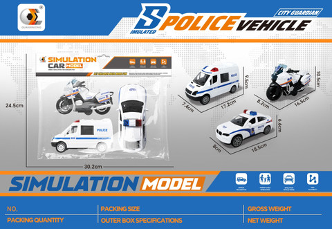 Multi-function police car 3 packs